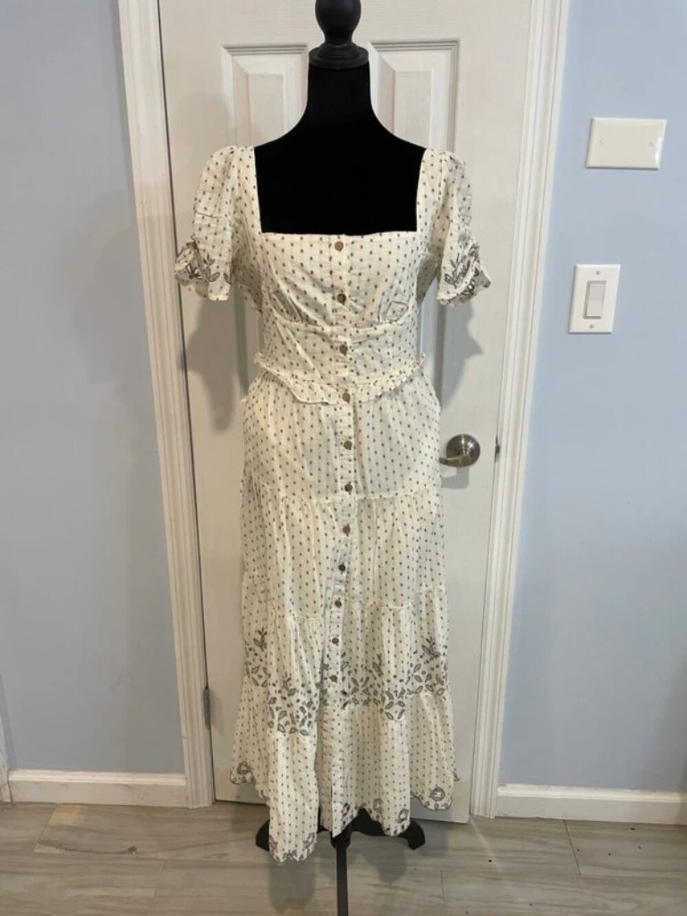 Rahi Cali Anthropologie Women’s Cream Maxi Dress XS NWT
